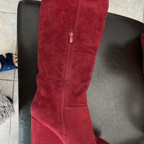 Nature breeze knee high red fringe 5.5 boots - Picture 4 of 11